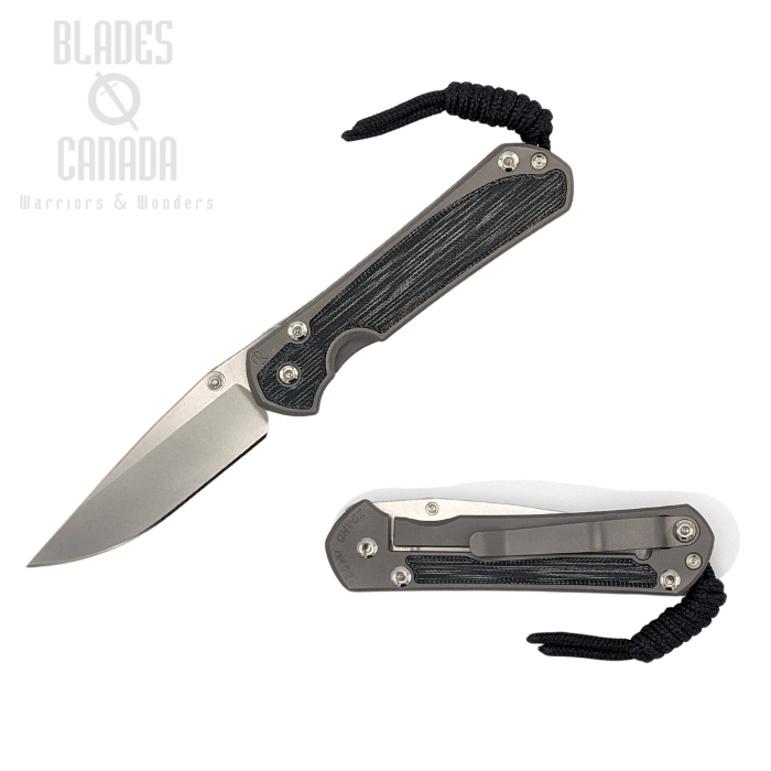 Chris Reeve Small Sebenza 31 Framelock Folding Knife, CPM MagnaCut, Titanium Glass Blasted, Micarta Black, S31-1652